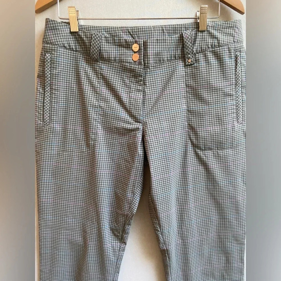 Nike Golf Dry Fit Golf Mid Rise Plaid Pants Size Sz 12 - Picture 4 of 11